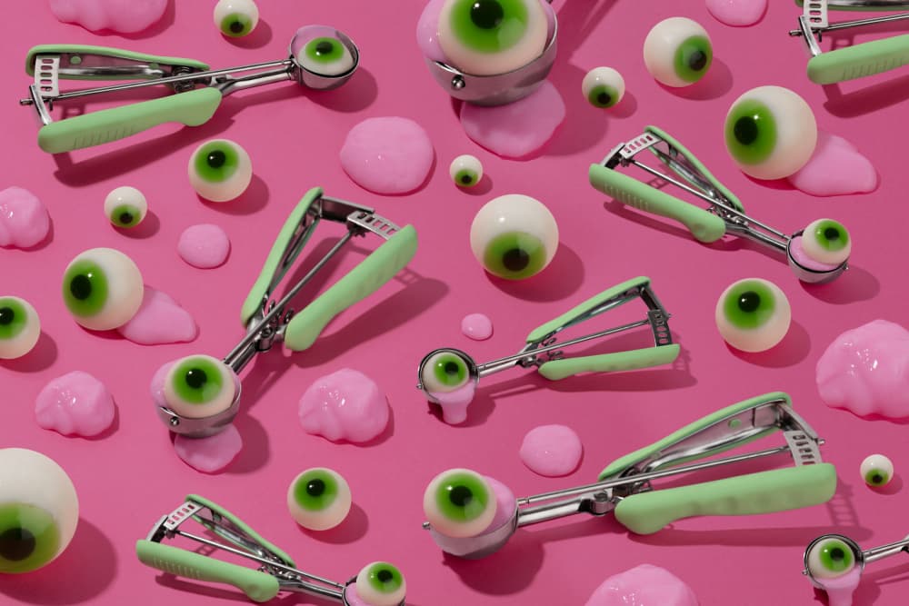 Spooky Sweet Eyeballs by Julia Ramiro — canvas wall art