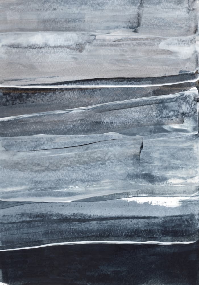 Layered Grey Abstract by uplusmestudio — canvas wall art
