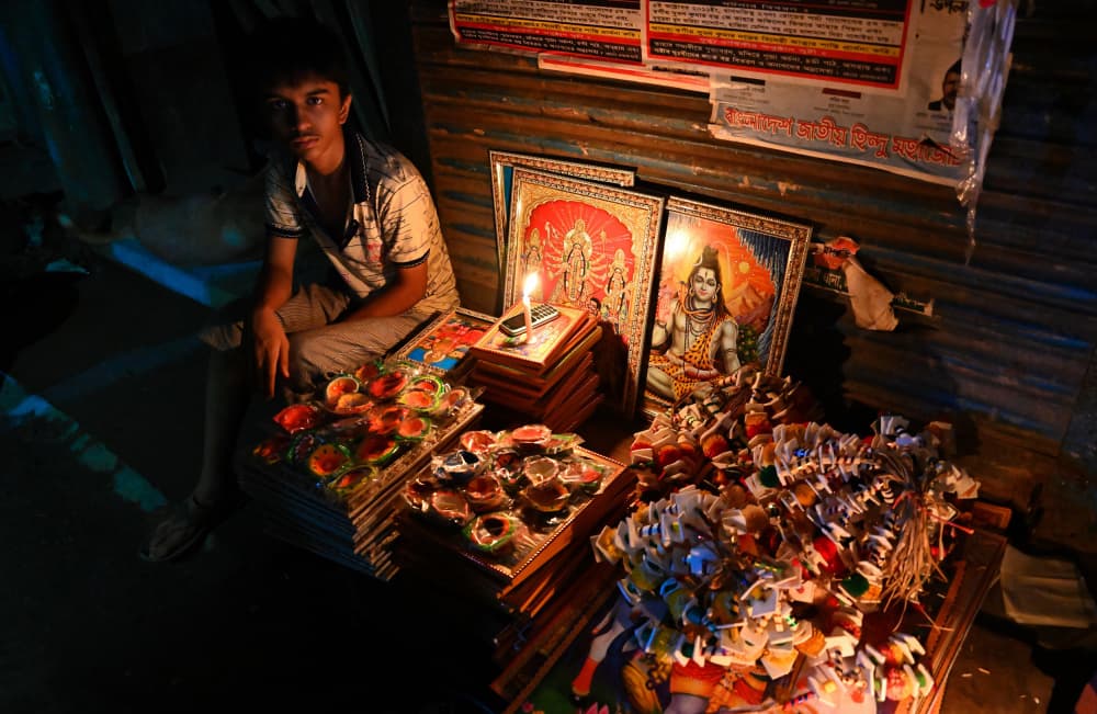 Night Market Lamp Seller by MD MAHABUB HOSSAIN KHAN — canvas wall art