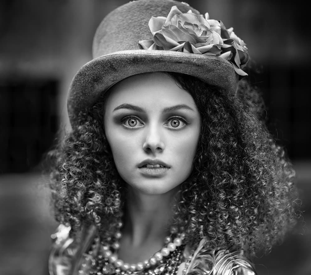 Mysterious Woman's Gaze by Daniel Springgay — canvas wall art