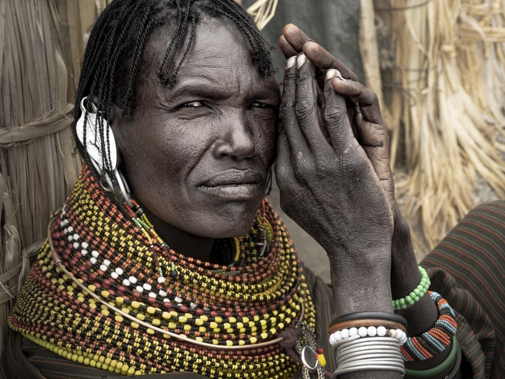 African Tribal Woman by Elena Molina — canvas wall art