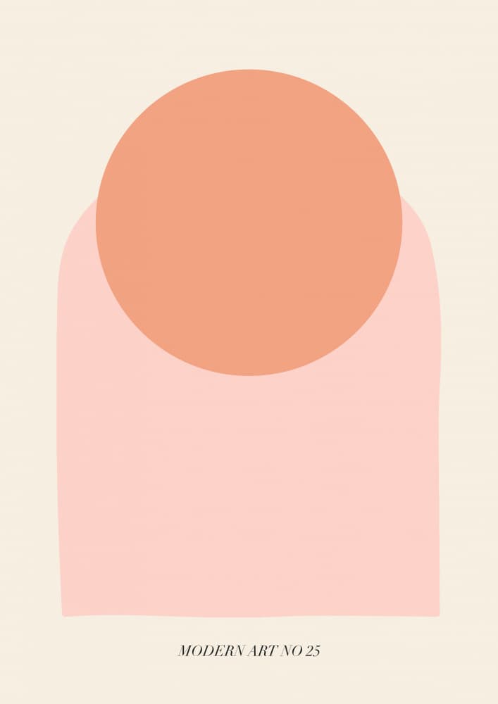 Abstract Peach Arch by Talitha McQueen — canvas wall art