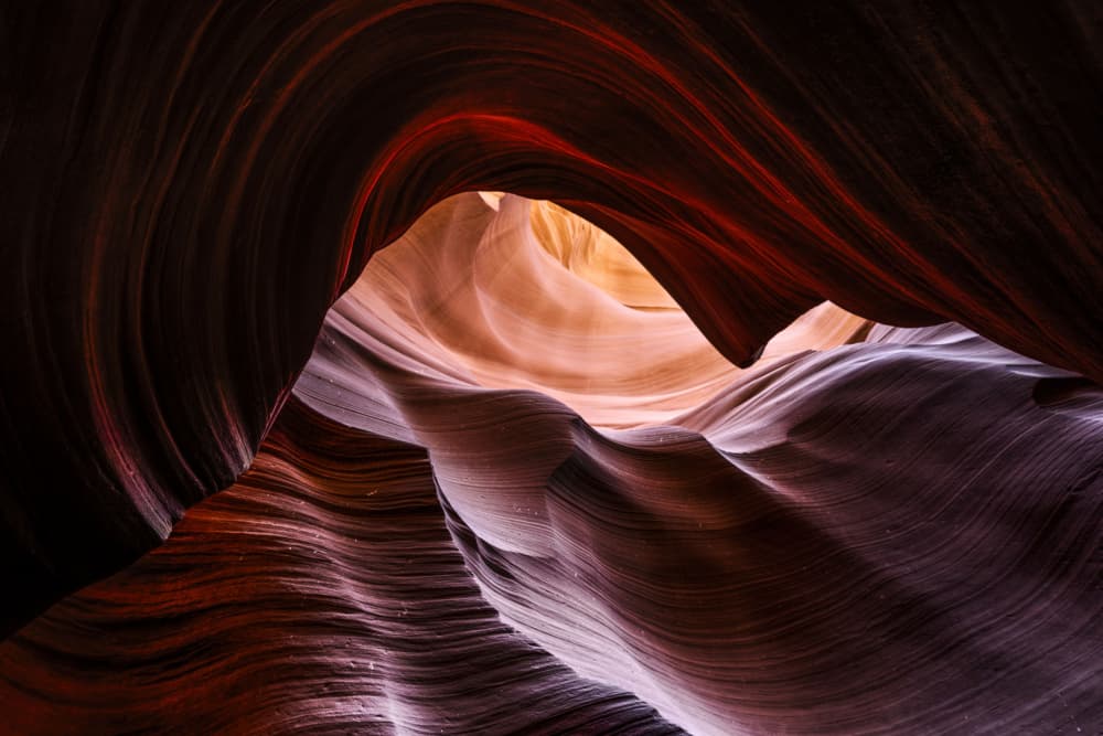 Winding Slot Canyon by HuongHoang — canvas wall art