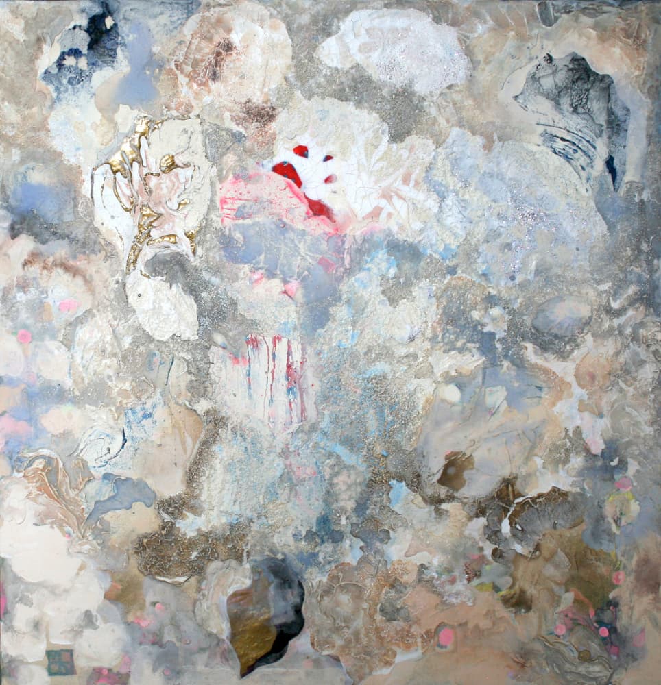 Ethereal Shimmering Abstract by Marina Nelson — canvas wall art