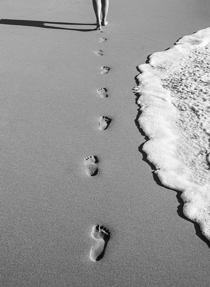Barefoot Beach Walk by Adolfo Urrutia — canvas wall art