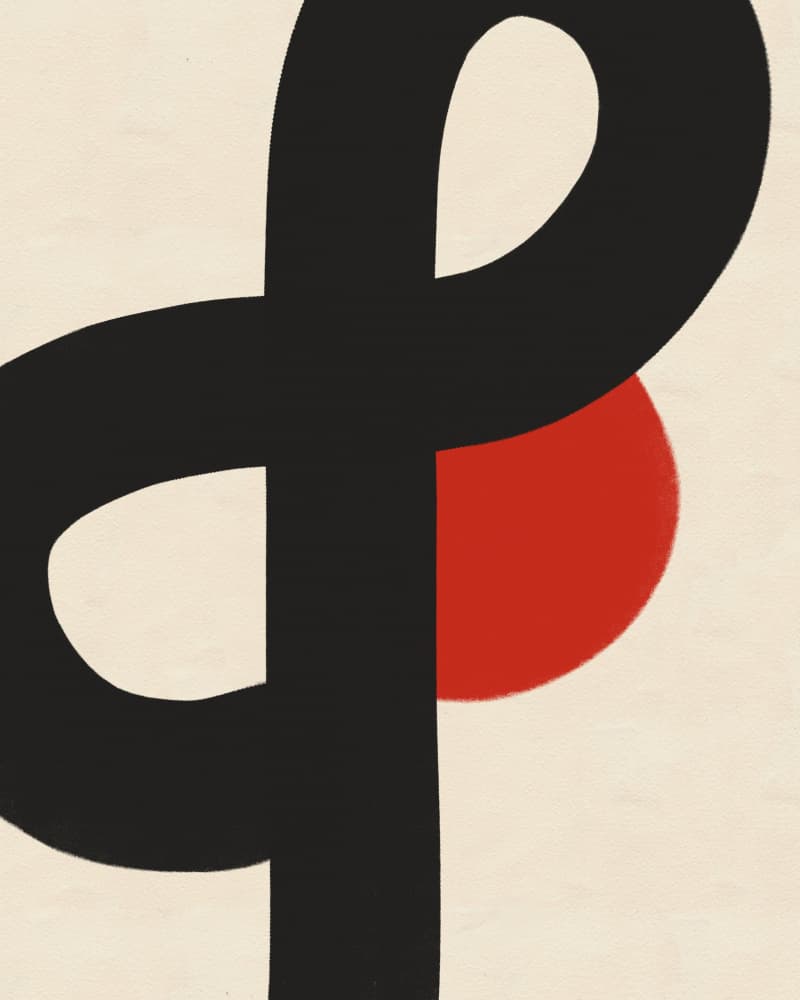 Red Circle Black Lines by Deepthi s — canvas wall art