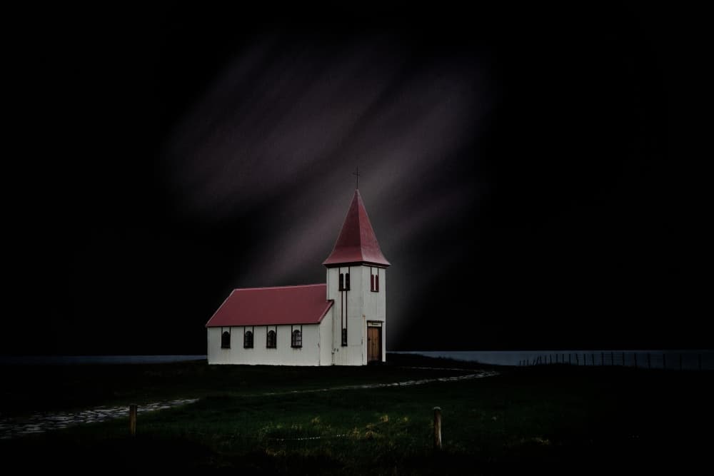 Solitary Night Church by Giulio Zanni — canvas wall art