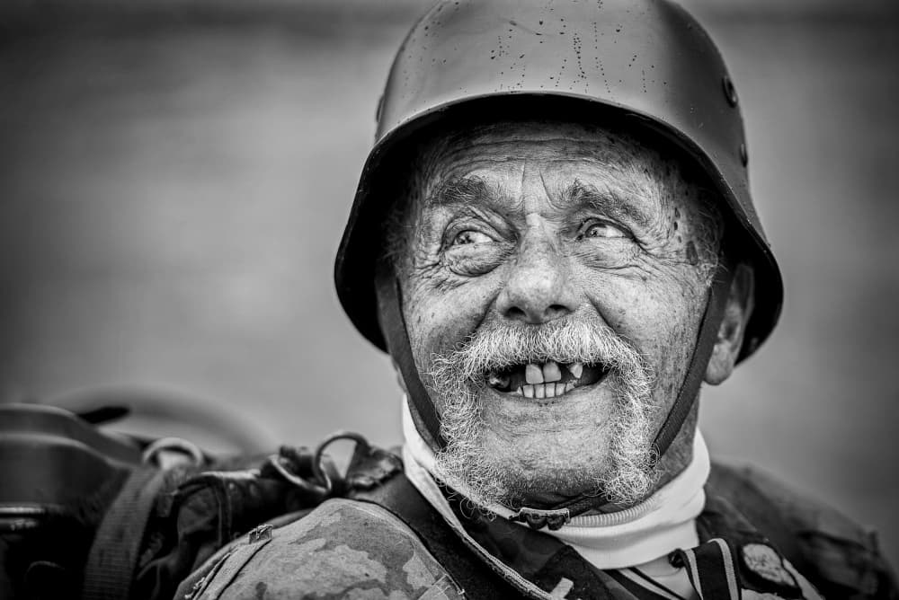 Smiling Old Soldier by Milan Uhrin AFIAP AZSF — canvas wall art