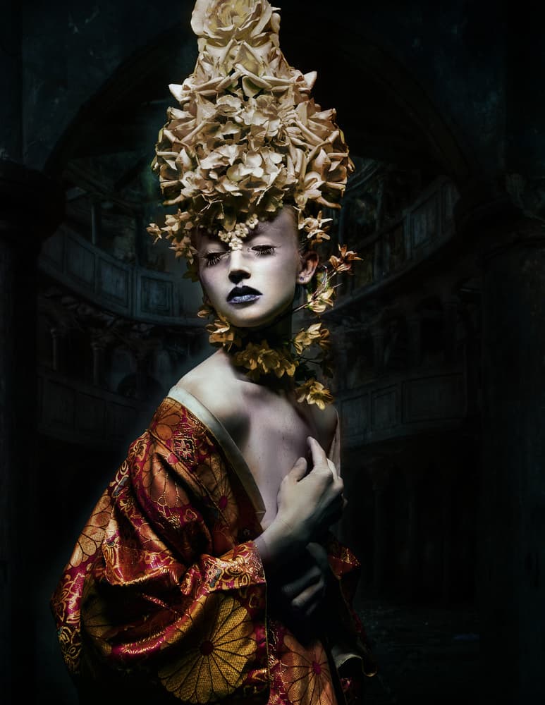 Golden Floral Empress by Siegart — canvas wall art