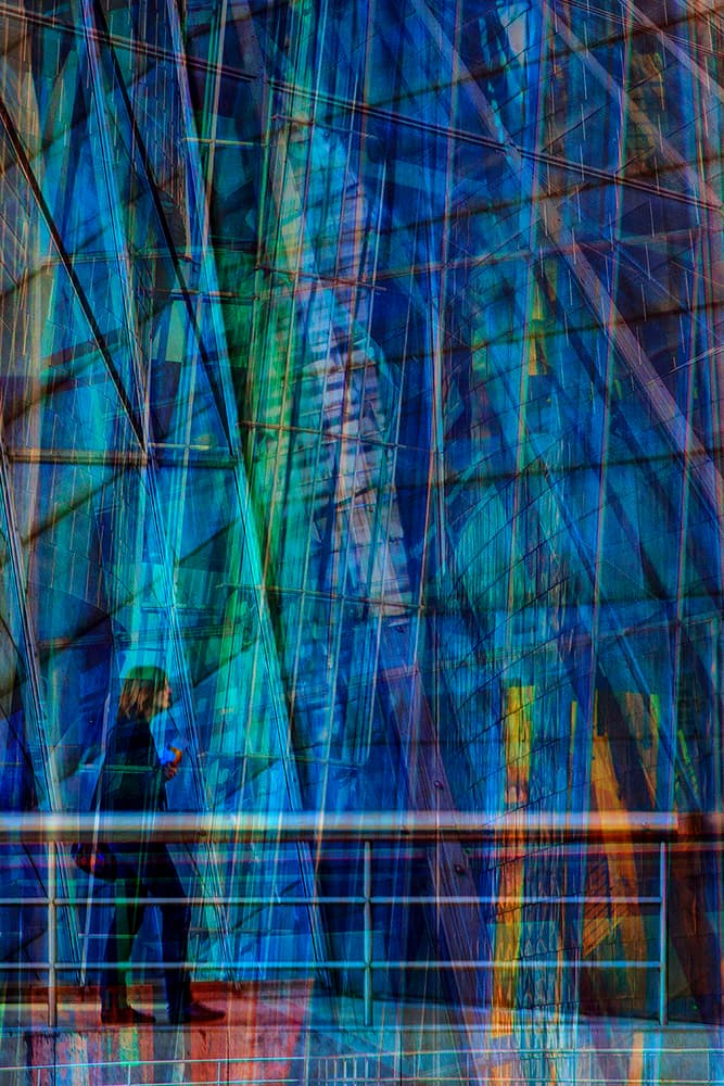 Abstract Blue Reflections by Massimo Della Latta — canvas wall art
