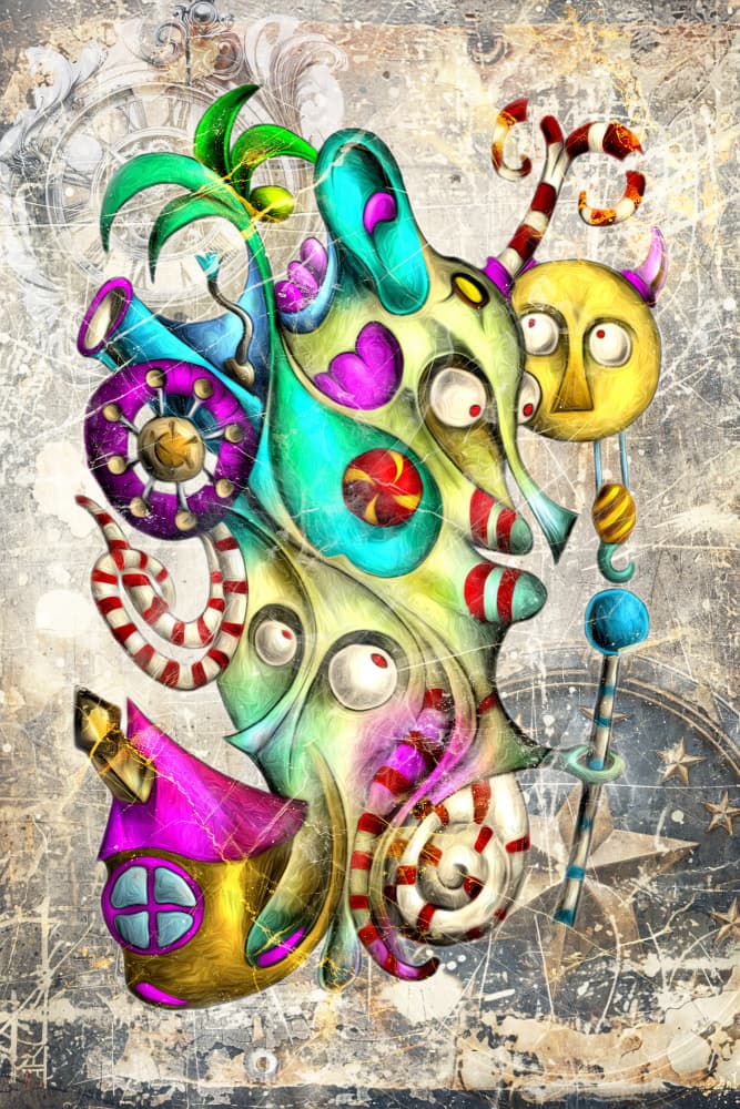 Whimsical Fantasy Creature by Rafal Kulik — canvas wall art