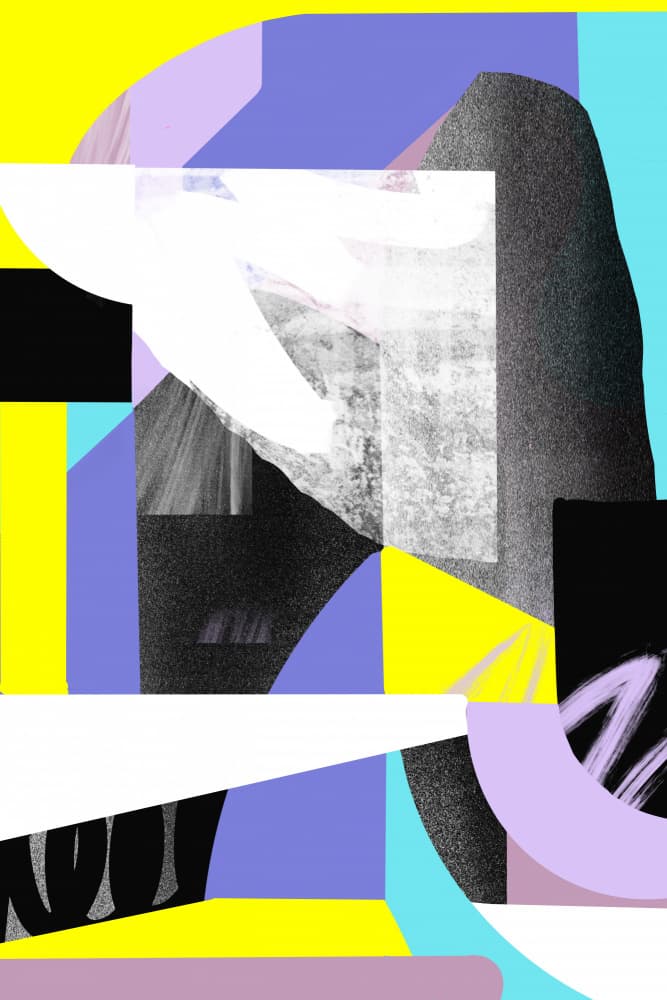 Vibrant Geometric Collage by Jilli Darling — canvas wall art