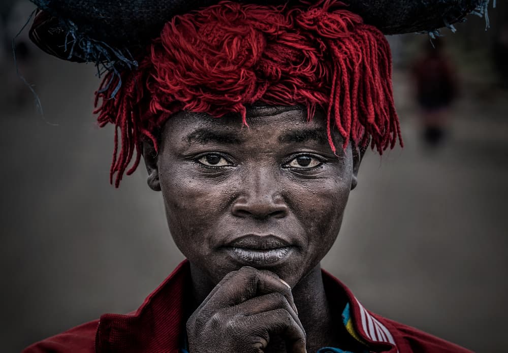 Thoughtful African Woman by Joxe Inazio Kuesta Garmendia — canvas wall art
