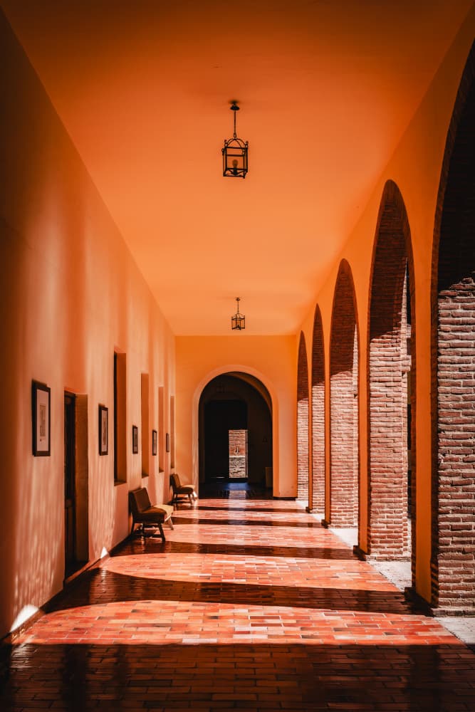Warm Arched Corridor by Aimee Giles — canvas wall art