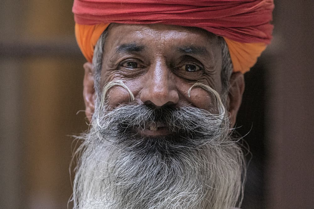 Smiling Turbaned Man by Jois Domont ( J.L.G.) — canvas wall art