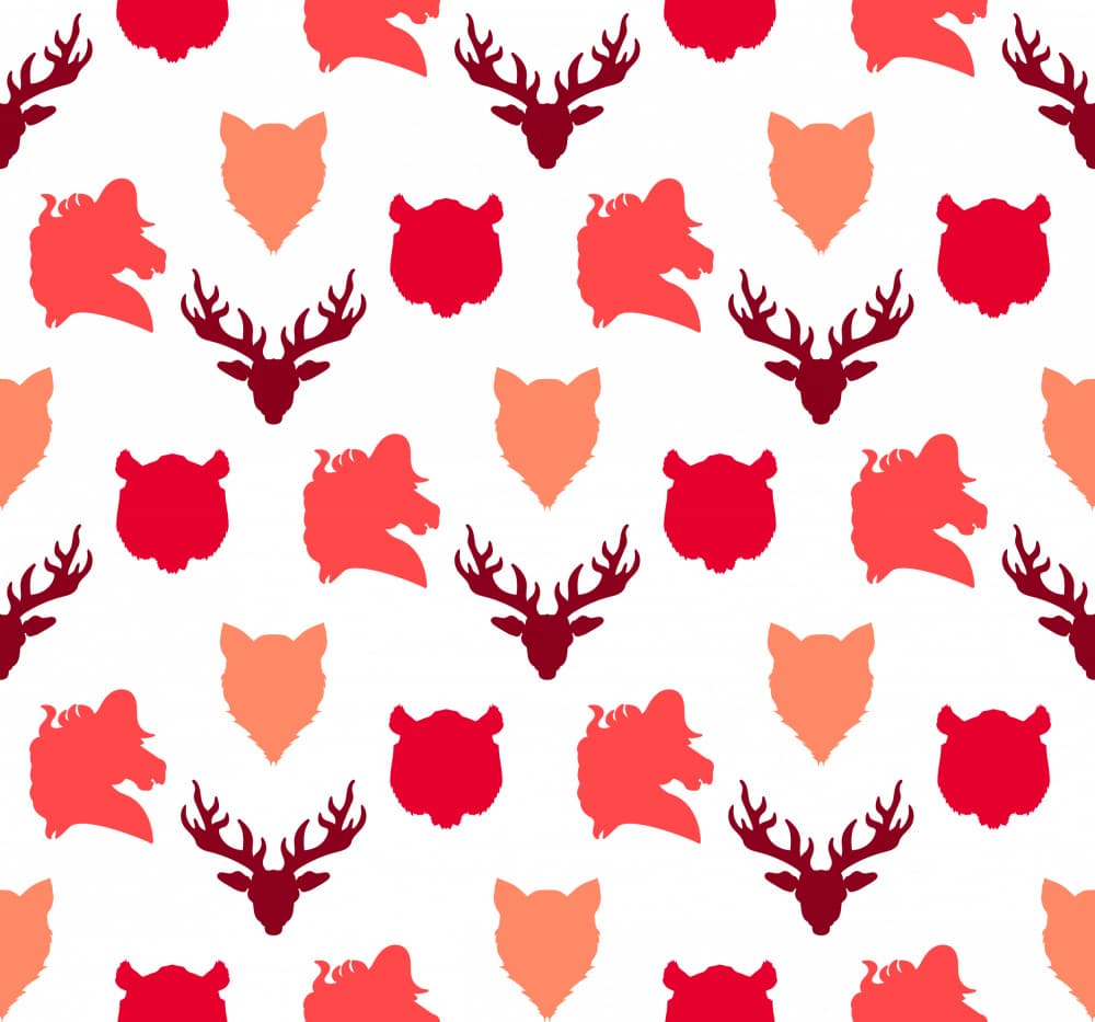Rustic Wildlife Pattern by Marika Barsrsind — canvas wall art