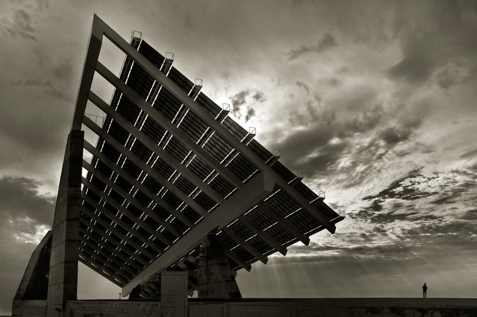 Solar Array Silhouette by Xavi Cardell — canvas wall art