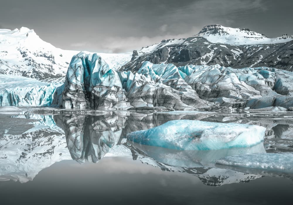 Majestic Glacial Lake by Herbert Rong — canvas wall art