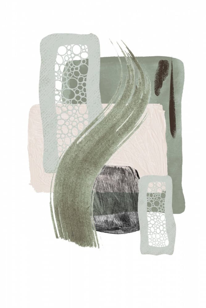 Organic Green Flow by Sally Ann Moss — canvas wall art