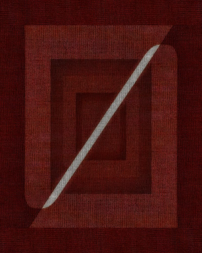 Burgundy Geometric Depth by Lotte Grønkjær — canvas wall art