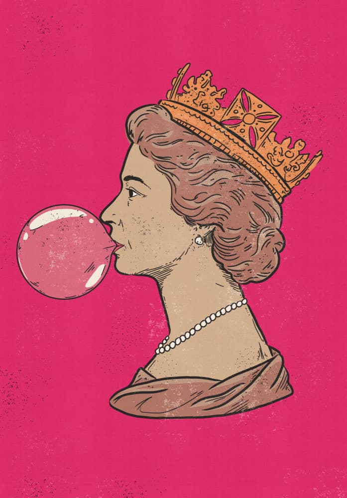 Pink Bubble Queen by Nicholas — canvas wall art