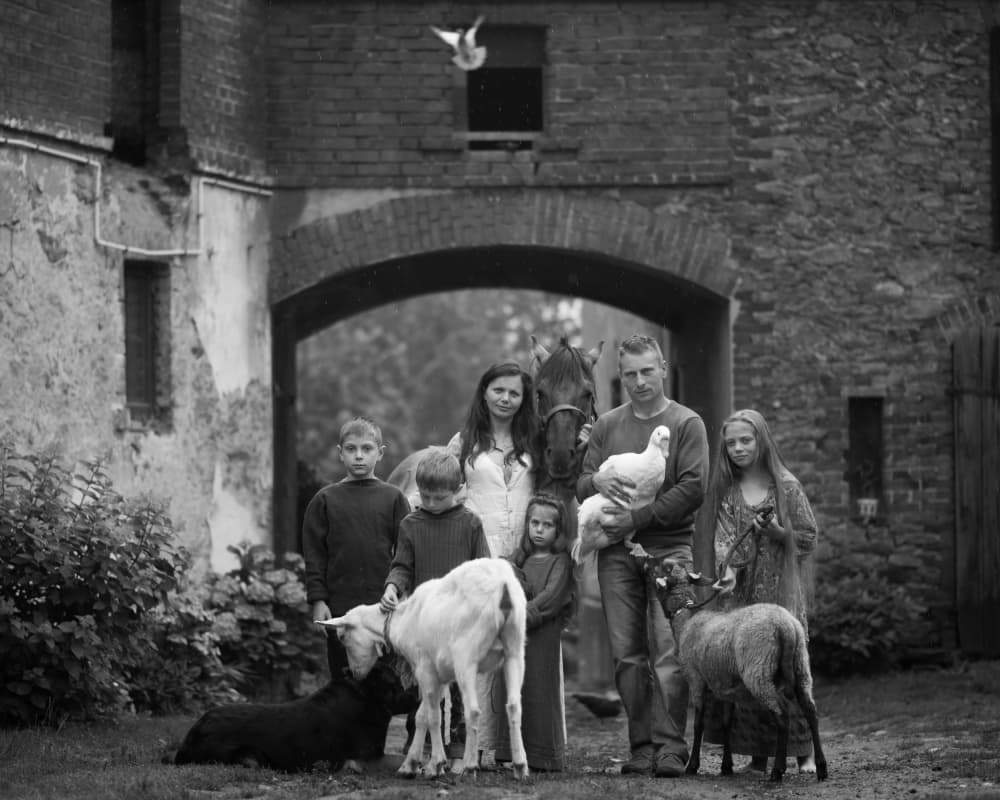 Rustic Farm Family by Małgorzata Masarz — canvas wall art