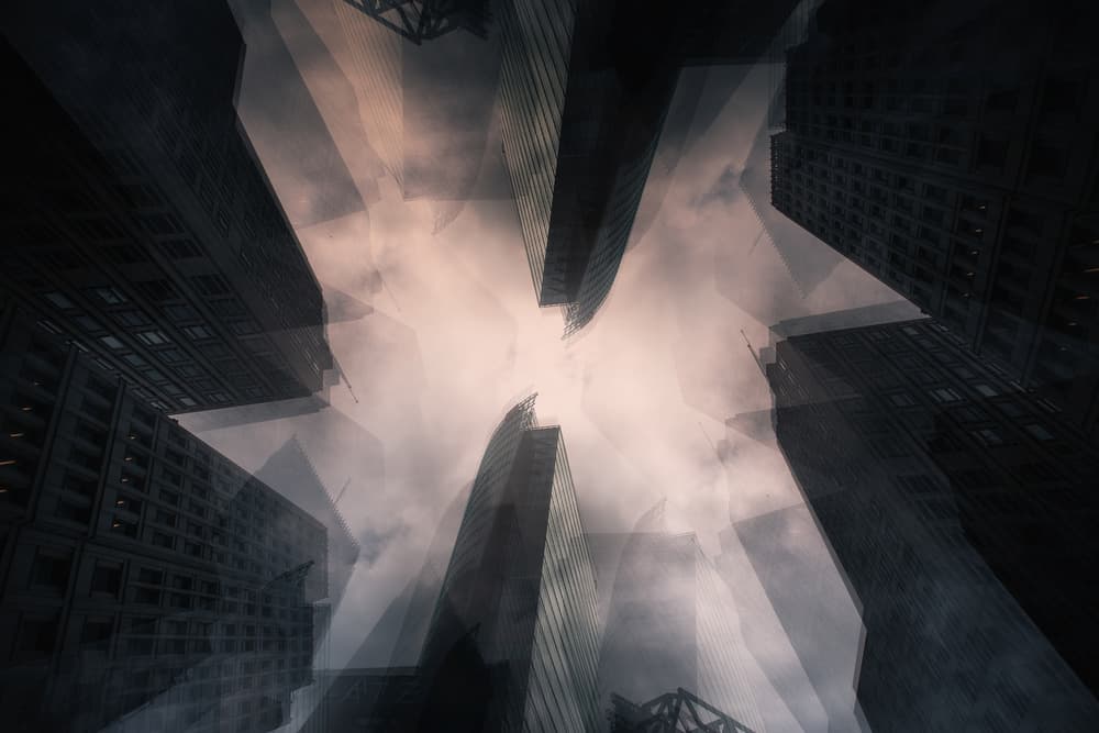 Abstract City Towers by swapnil deshpande — canvas wall art
