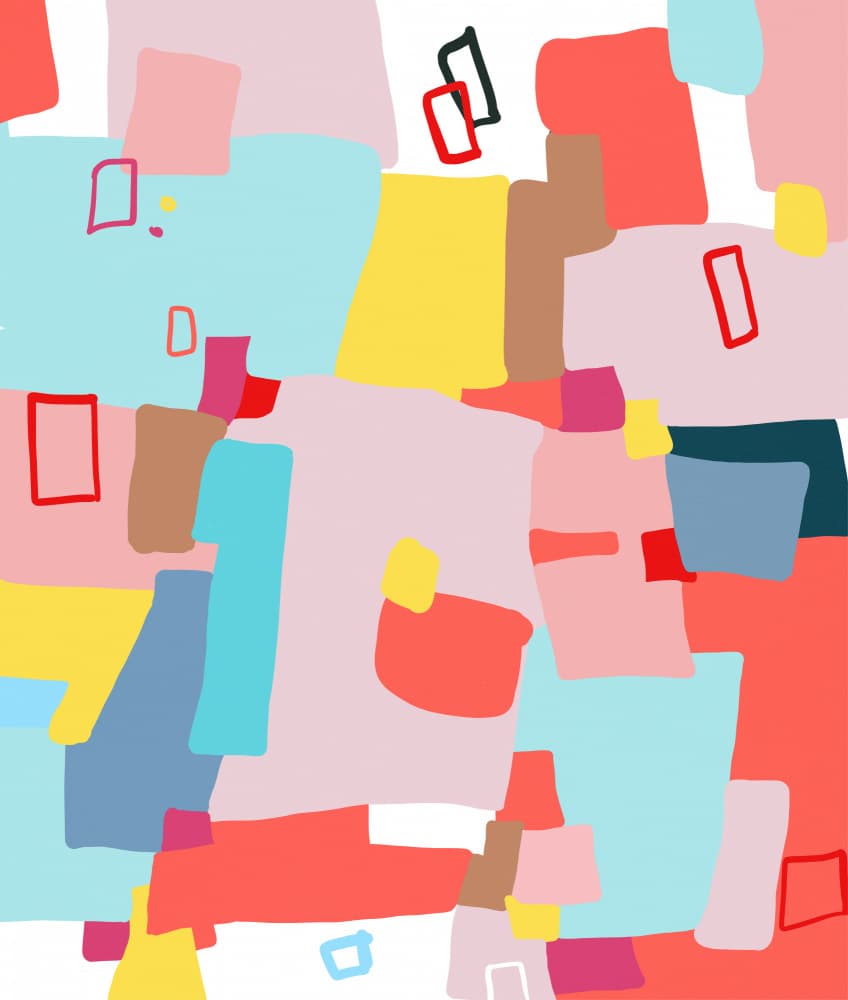 Colorful Abstract Shapes by Uma Gokhale — canvas wall art