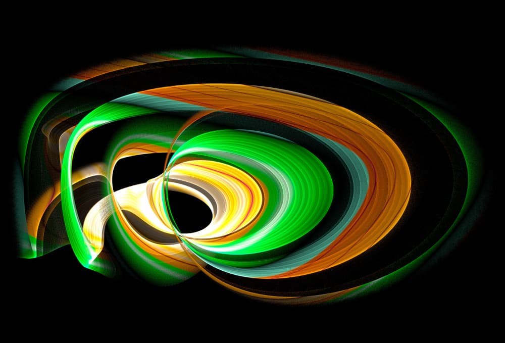 Vibrant Swirls of Light by Mystic Number — canvas wall art