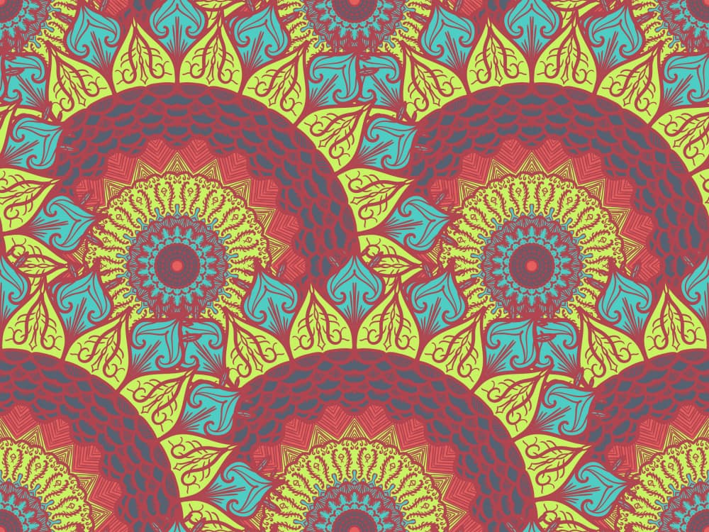 Vibrant Mandala Pattern by Marika Barsrsind — canvas wall art