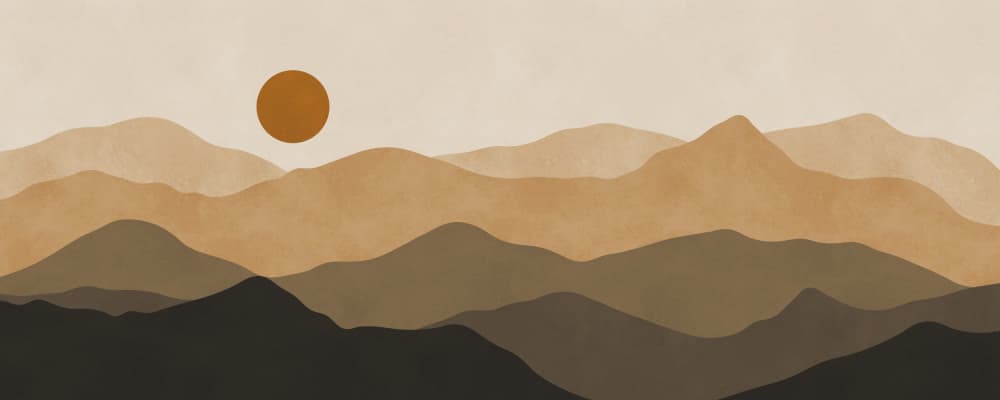 Desert Sun Peaks by Vitor Costa — canvas wall art