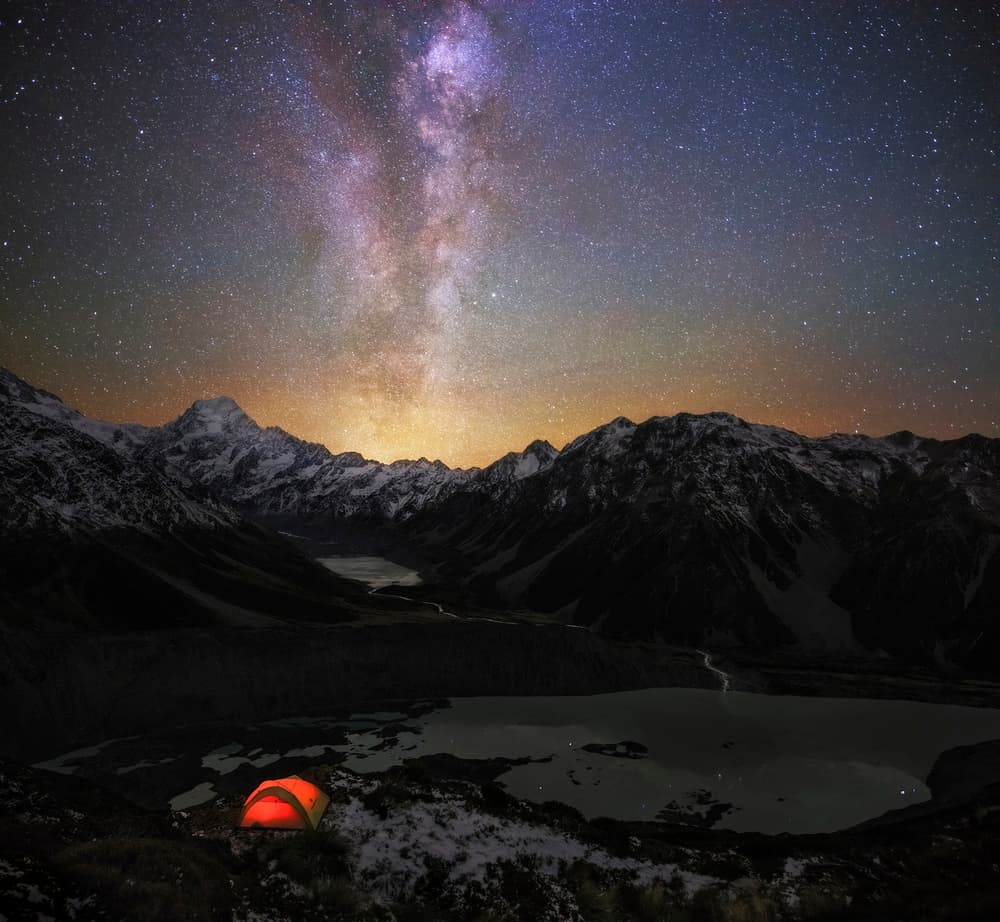Milky Way Mountain Camp by Yan Zhang — canvas wall art