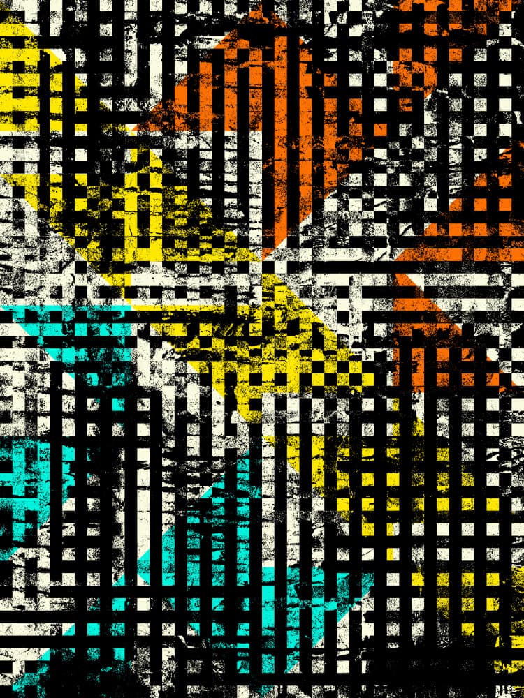 Colorful Abstract Grid by Petr Strnad — canvas wall art