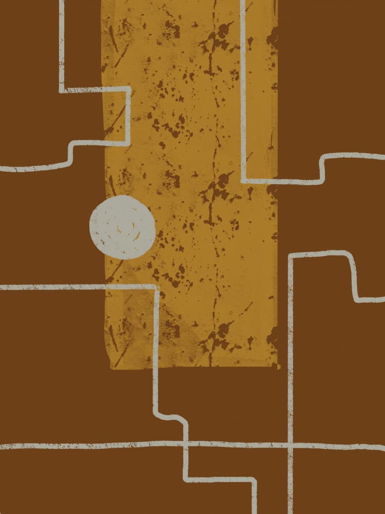 Abstract Earthy Forms by Yuli Saputra — canvas wall art