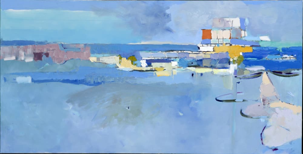 Calm Abstract Seascape by Elena Shraibman — canvas wall art