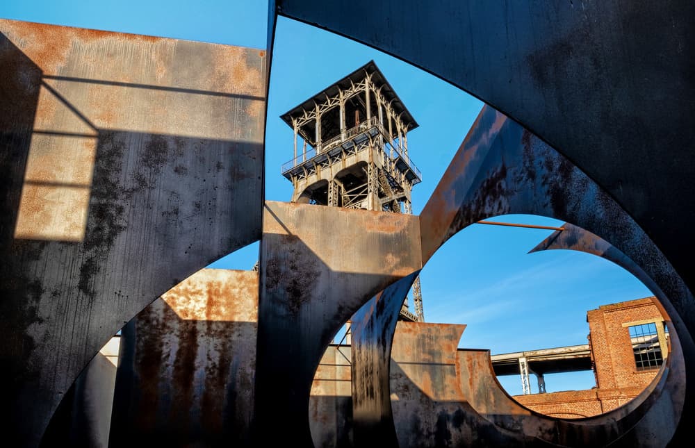 Industrial Rust Tower Sky by Lus Joosten — canvas wall art