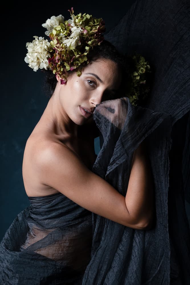 Ethereal Floral Portrait by Joan Gil Raga — canvas wall art
