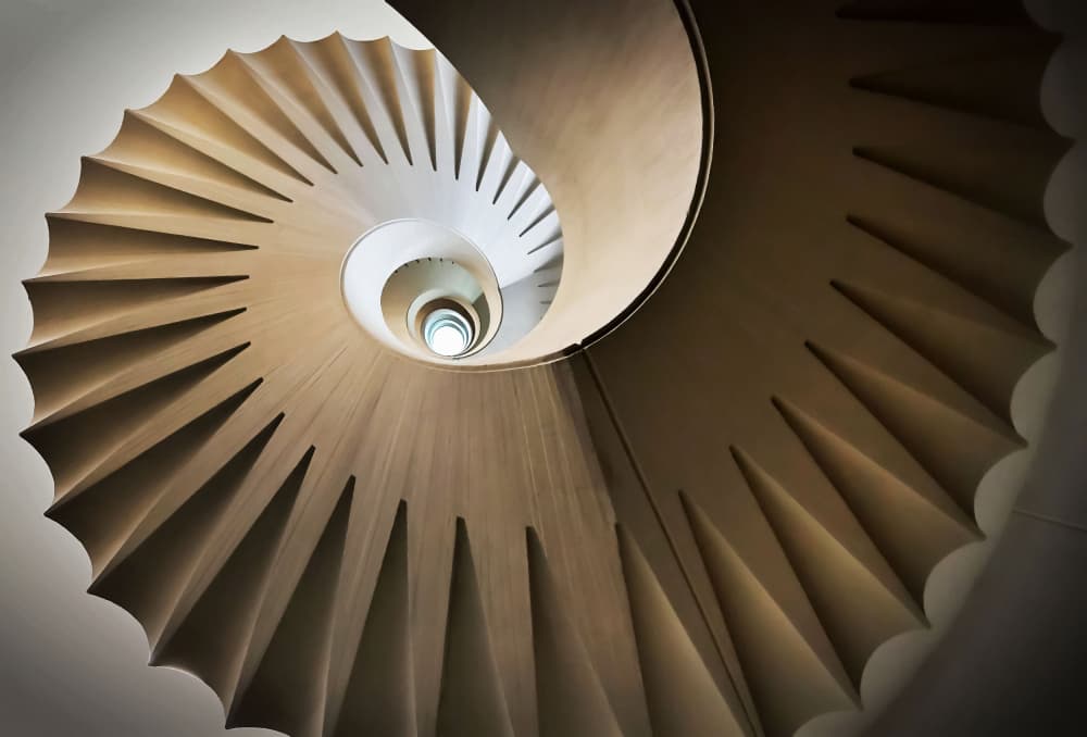 Spiral Staircase Ascent by Renate Reichert — canvas wall art