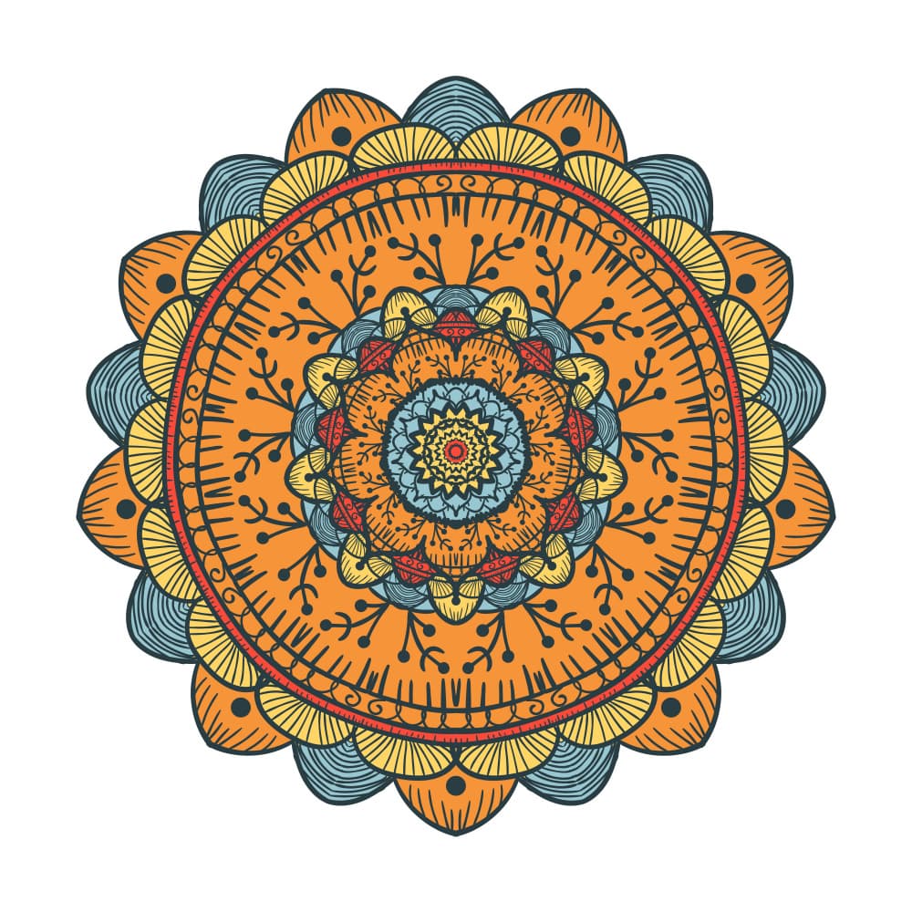 Colorful Mandala Art by Marika Barsrsind — canvas wall art