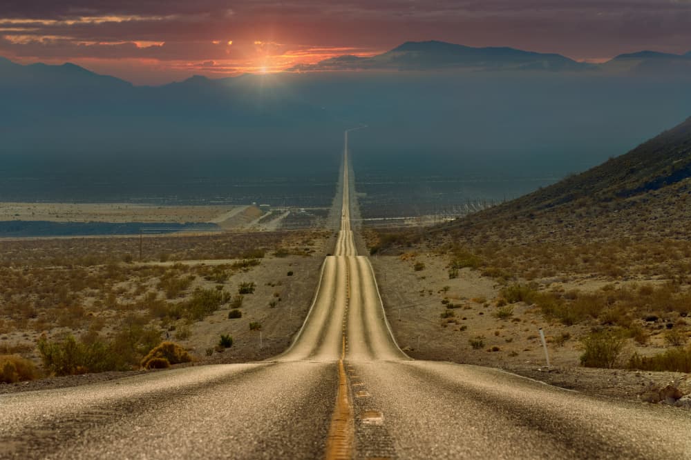 Endless Desert Road by Gennady Shatov — canvas wall art