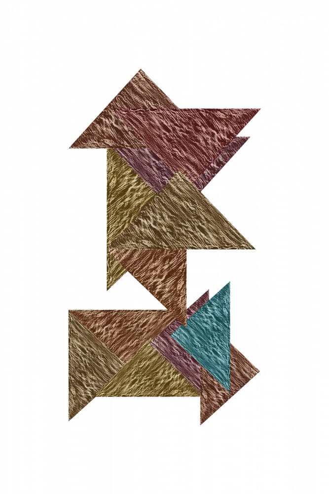 Textured Geometric Arrows by cartissi — canvas wall art