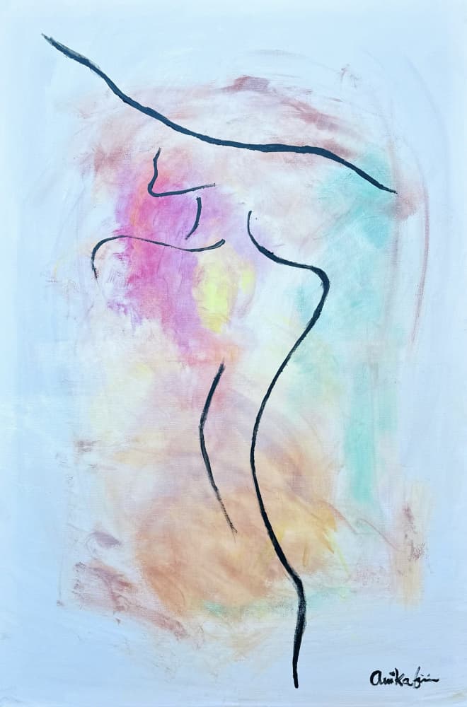 Elegant Woman Hat by Annika Tiren — canvas wall art
