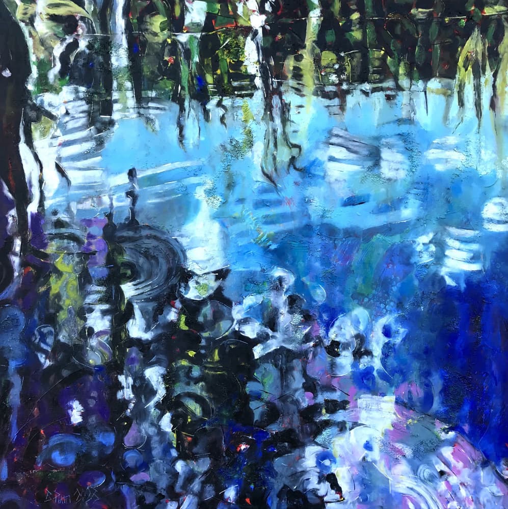Abstract Water Reflections by Barbara Piatti — canvas wall art