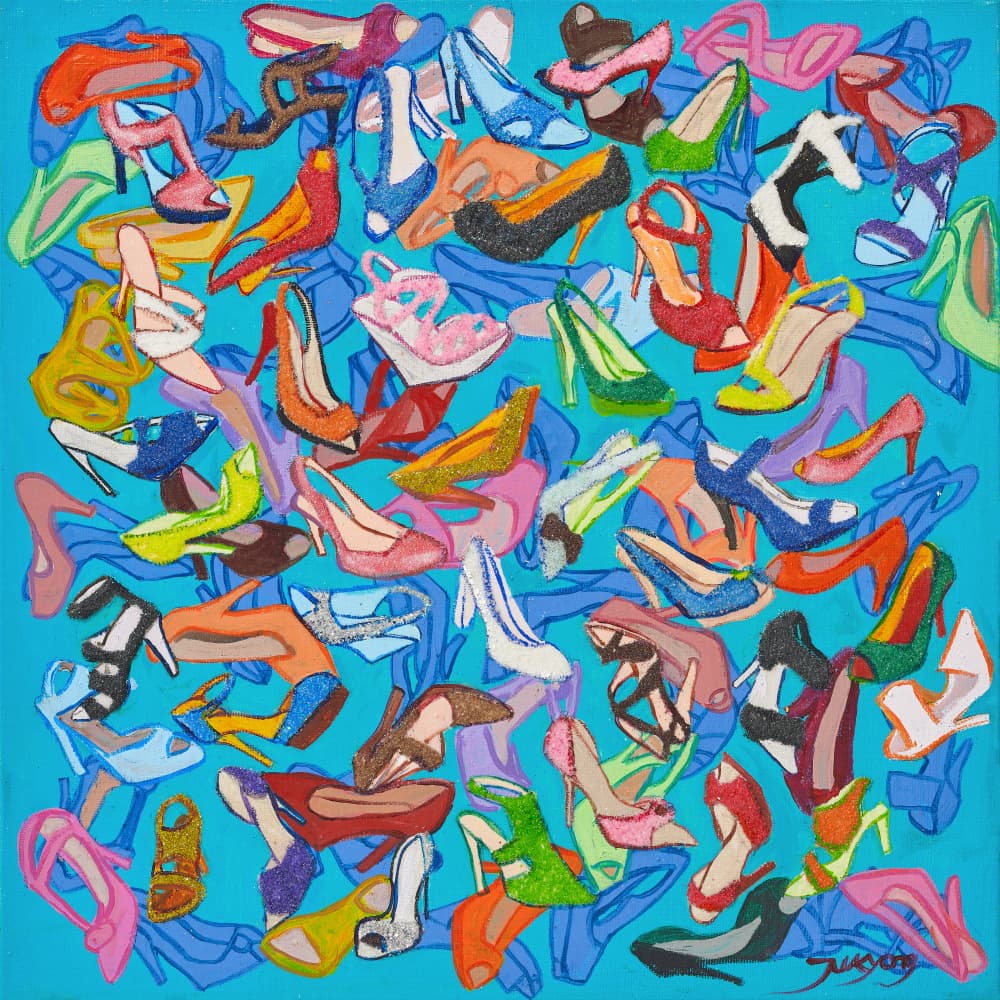 Colorful Shoes Collection by Jukyong Park — canvas wall art