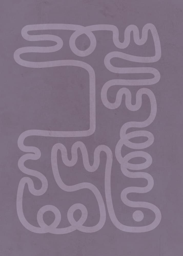 Winding Purple Pattern by Paperago — canvas wall art