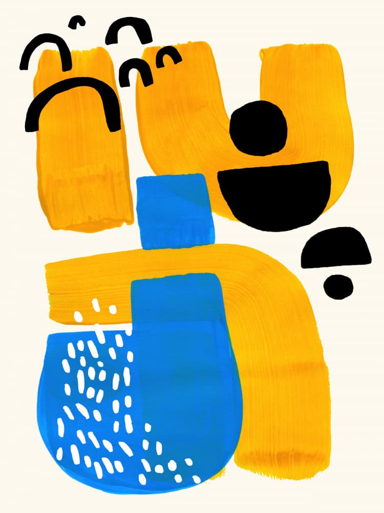 Bold Abstract Shapes by Ejaaz Haniff — canvas wall art
