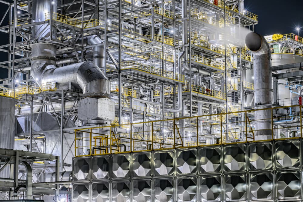 Modern Industrial Night by Kobayashi Tetsurou — canvas wall art