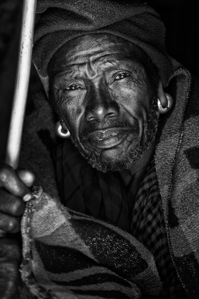 Wise Elder Portrait by Goran Jovic — canvas wall art
