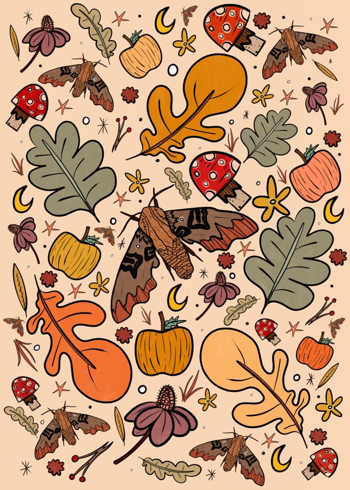 Whimsical Autumn Nature by Stephen Wade — canvas wall art