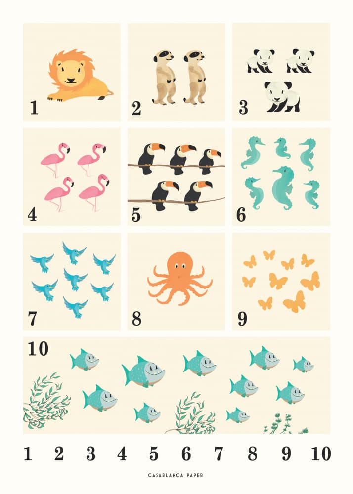 Nursery Animal Count by Erik Wintzell — canvas wall art